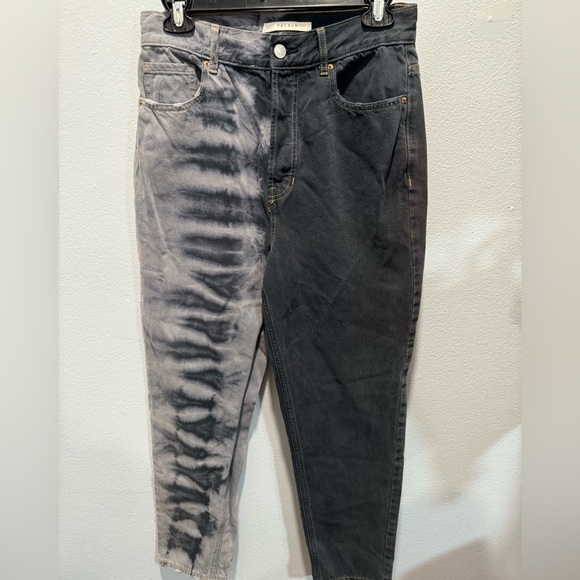 Sold Out PacSun Eco Two-Tone Tie Dye Ultra High Waisted Slim Fit Jeans - Picture 4 of 9